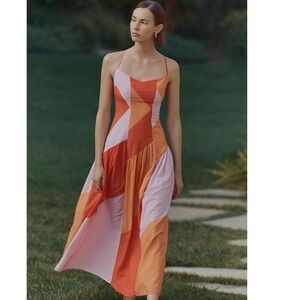 Celandine by Anthropologie Sleeveless Drop-Waist Midi Dress Size Medium